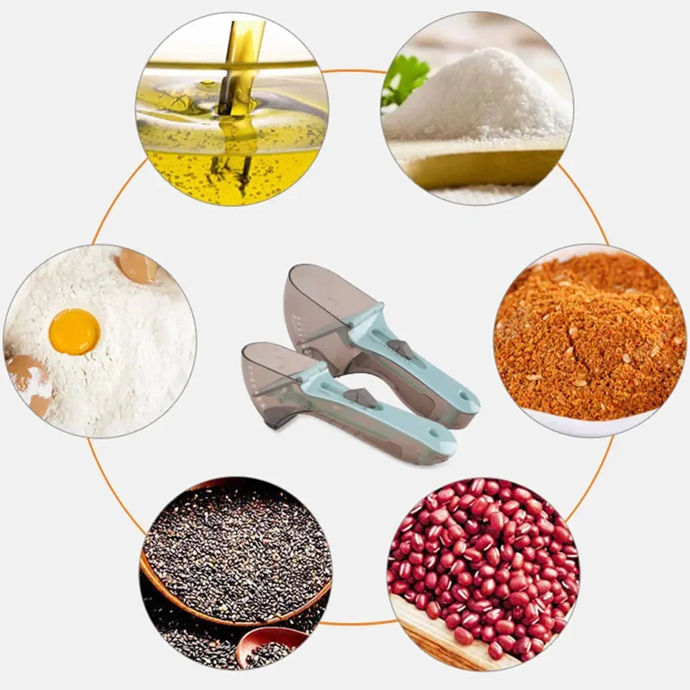 Kitchen Plastic Measuring Accessories Spoon with Scale